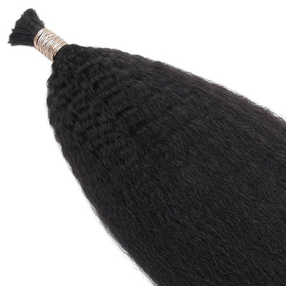 Kinky Straight Bulk Human Hair Extensions