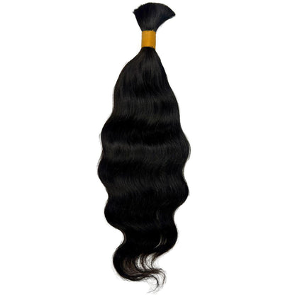 Raw Indian Wavy Bulk Human Hair Extensions